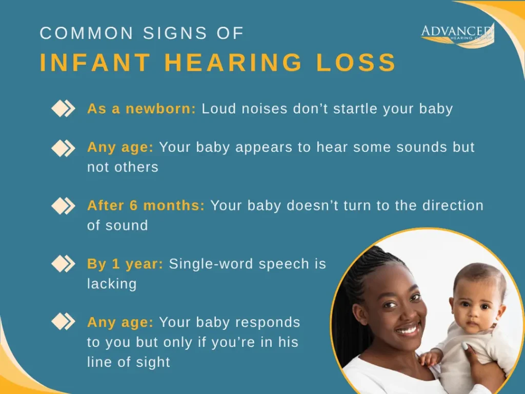 Common signs of infant hearing loss